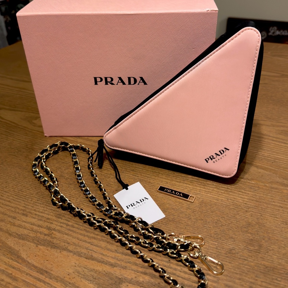 Prada Beauty Bag with Charm & Chain